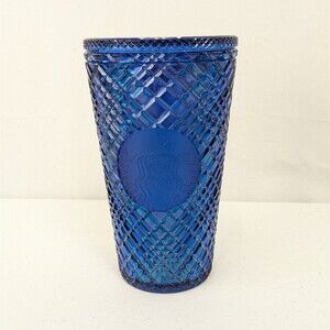 Starbucks Blue Jeweled 16oz Cold Cup *No Straw*